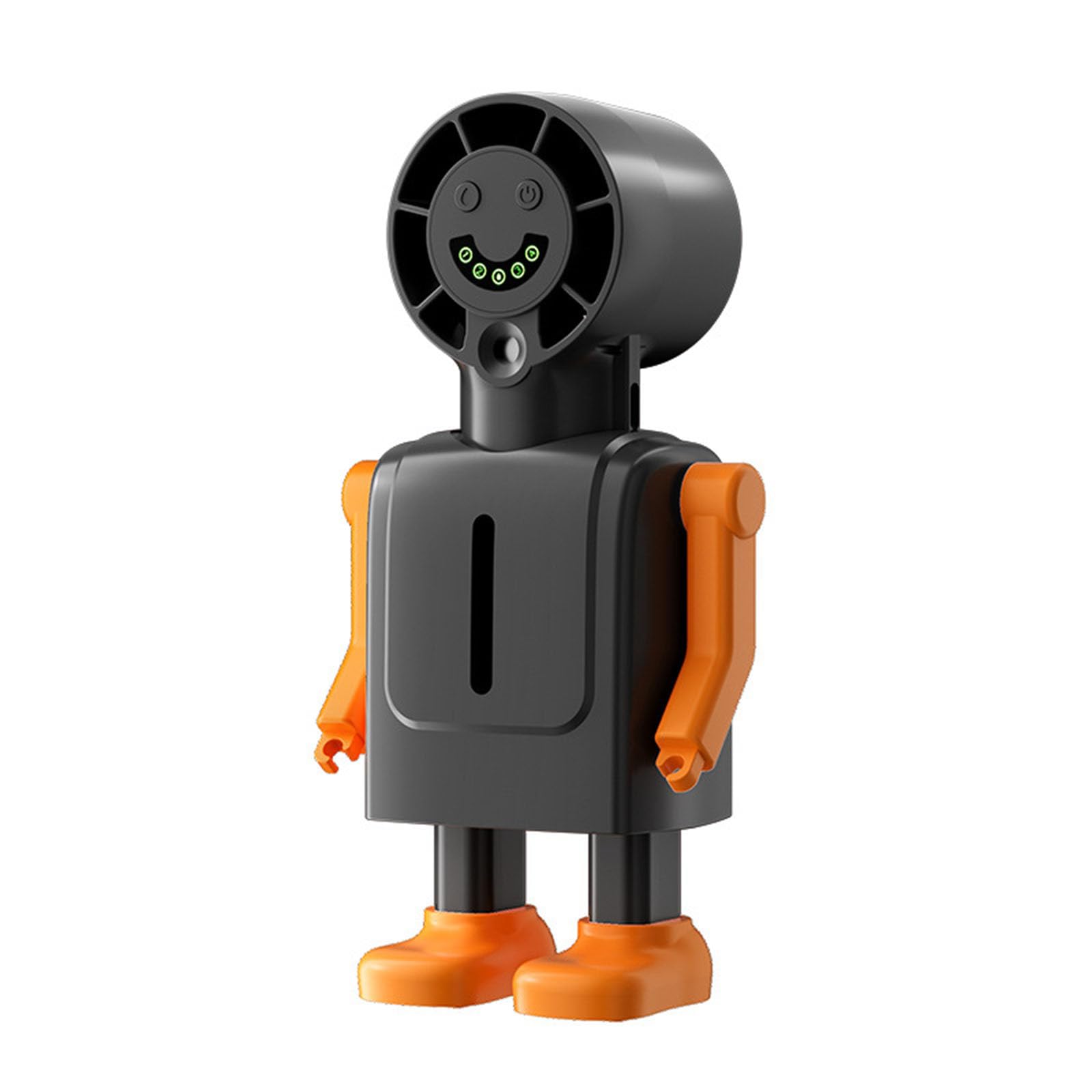Tfaoys Black Lovely Robot Design Air Cooling Fan Sprinkle Fan With Quiet Motor And Real Time Screen Humidifier