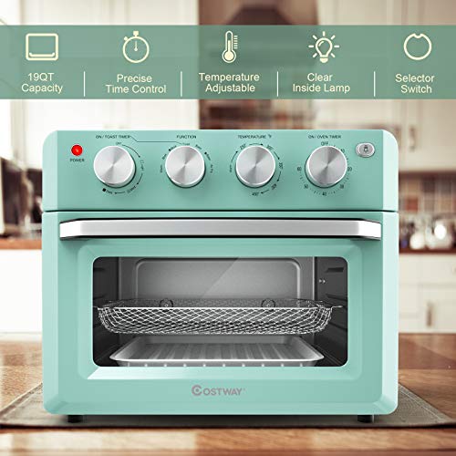 COSTWAY-Toaster-Oven-Countertop-7-in-1-Convection-Oven-with-Air-Fry-Bake-Broil-Toast-Dehydrate-Pizza-Warm-Function-1550W-Air-Fryer-Toaster-Oven-with-Timer-Temperature-Control-5-Accessories COSTWAY Toaster Oven Countertop 7 in 1 Convection Oven with Air Fry Bake Broil Toast Dehydrate Pizza Warm Function 1550W Air Fryer Toaster Oven with Timer Temperature Control 5 Accessories