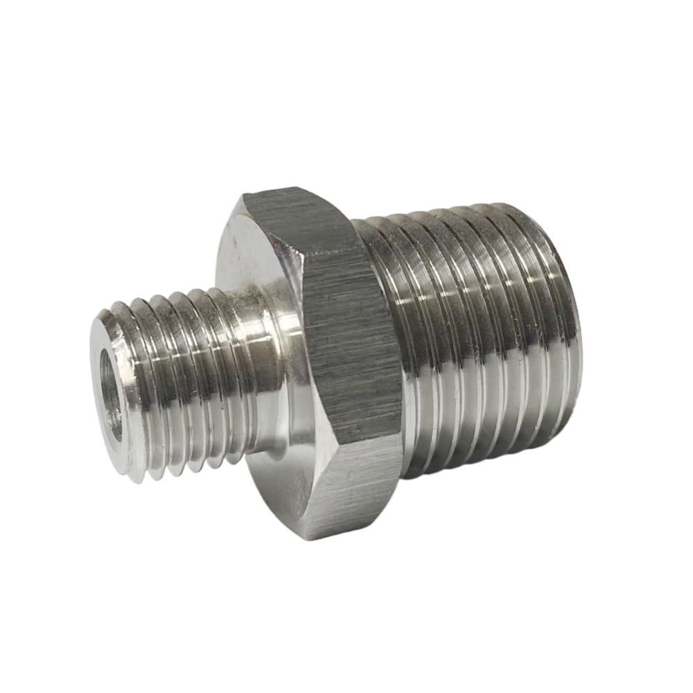 High Pressure Hex Nipple Pipe Fitting, BSPT Male 316 Stainless Steel Connector Adapter - Durable and Reliable(1x1/2in)