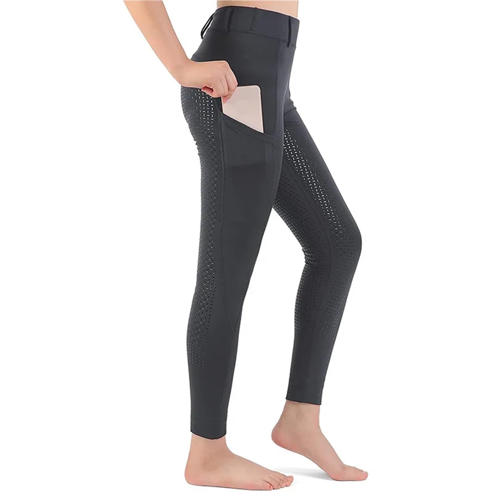 Pantaloni da Equitazione Pantaloni da Equitazione in Silicone con Seduta Completa, Anti-Pilling, Pantaloni Donna, Abbigliamento Leggings da Equitazione