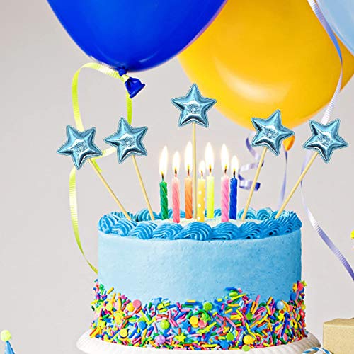 Handgemaakte gelukkige verjaardagstaarttoppers, 5 0 stks Gekleurde harten + 5 0 stks Gekleurde sterren + 5 0 stks Gekleurde kronen, herbruikbare gepersonaliseerde verjaardagstaartdessert decoratie -ac - Image 5