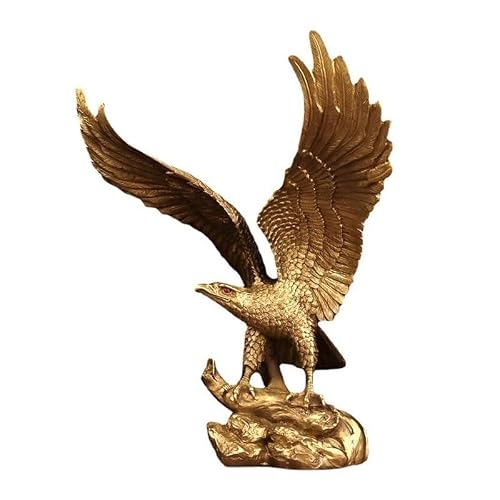 IUokLU Home Decor Statues Office Decorations Brass Ornaments Eagle Crafts Living Room Decoration Sculpture Decoration Ornaments Desktop Figurines (One Color M)