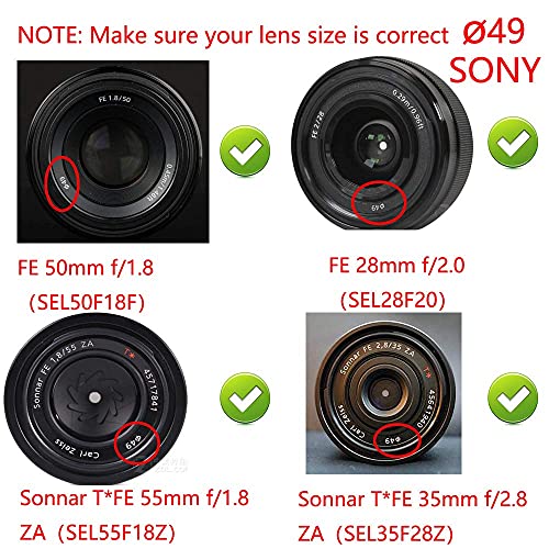 Wh1916 49Mm Lens Cover Cap For Canon M50 M100 M6 W/ Ef-M 15-45Mm Is Stm Lens, Sony Rx1R W/ Sel 18-55Mm, Nex-7 W/ E 55-210Mm Lens (2 Packs) #TOP6