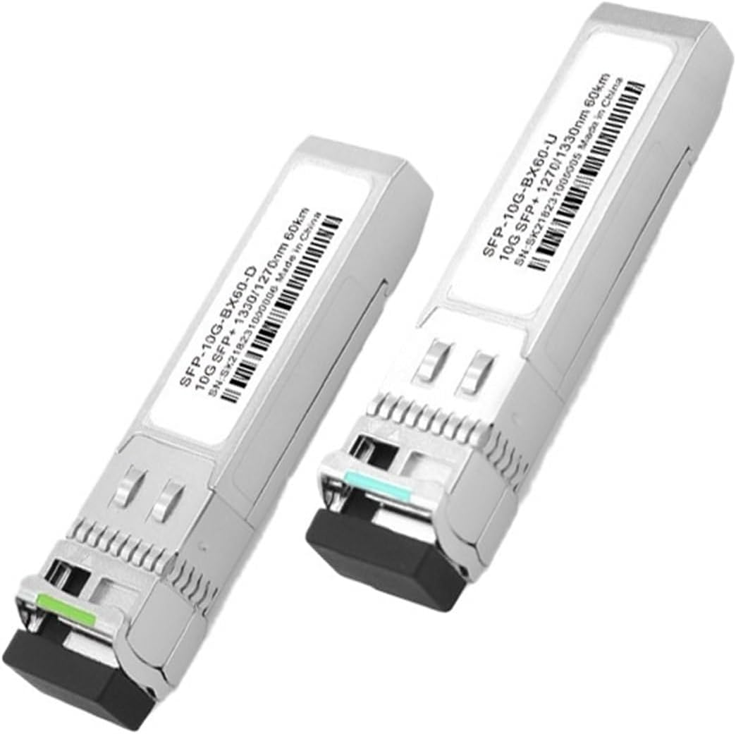 2PCS SFP-10G-BX60-D SFP-10G-BX60-U 10G Single Fiber 60Km Optical Module 10G LC SFP Fiber Optic transceiver Compatible with: Various Mainstream switches