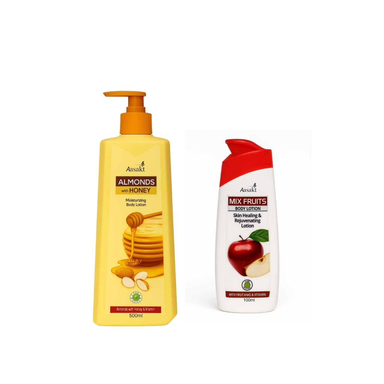 Body Lotion Combo, Almonds with Honey 500ml and Mix Fruits 100ml, Moisturizing and Skin Healing-image-12