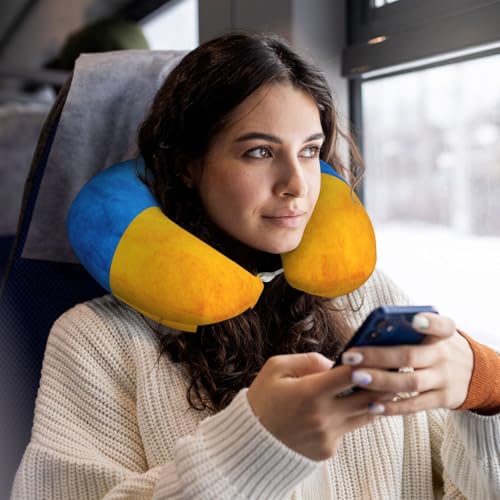 Almohada de viaje negra de espuma viscoelástica miniatura 6