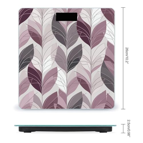 Báscula Digital de Baño de Vidrio Templado Morado y Blanco miniatura 2