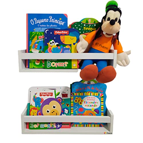 Prateleira para Livros Infantis kit 2 peças Super Funda