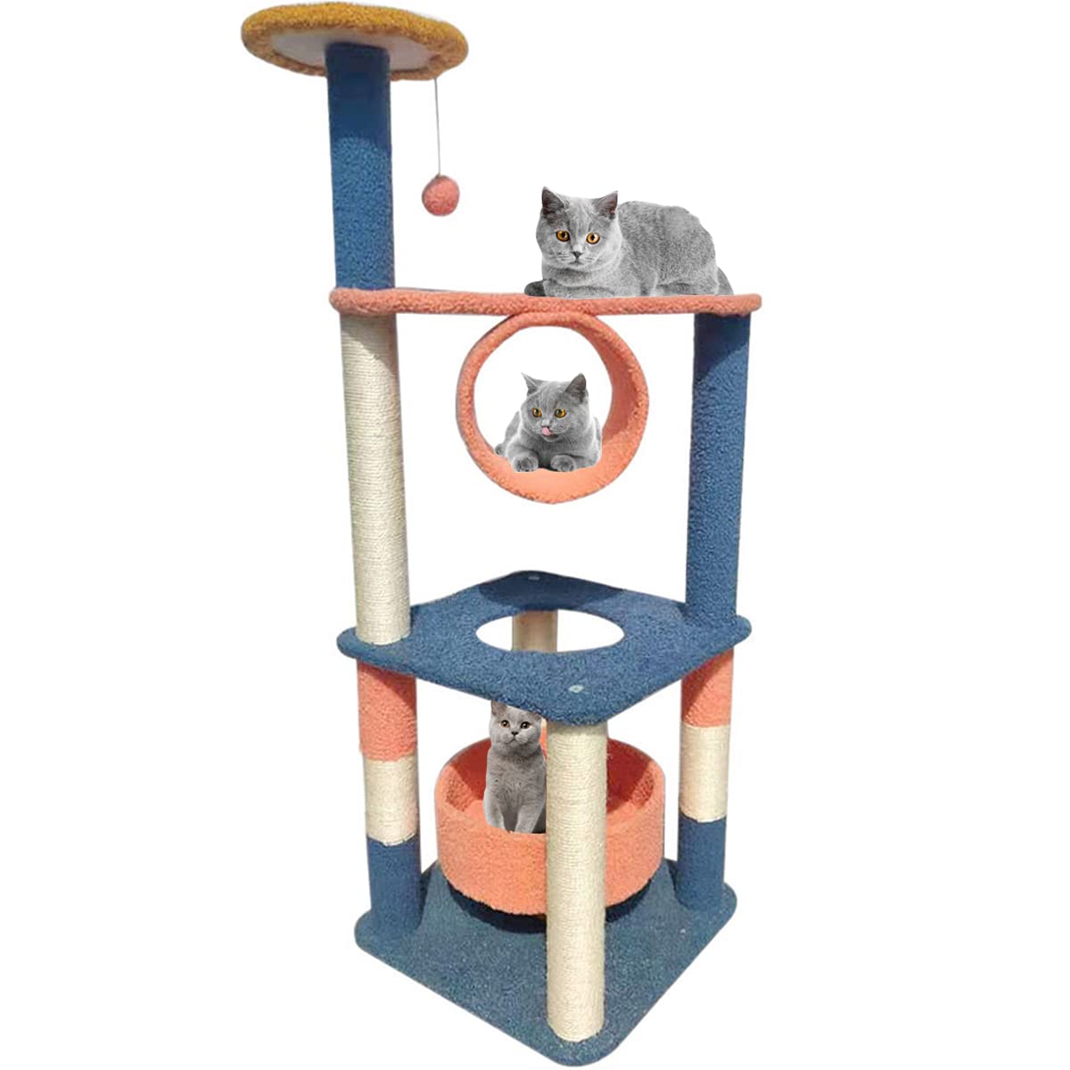 Buy Cat Tree, Cats Tower Condo Furniture with Scratching Posts Platform