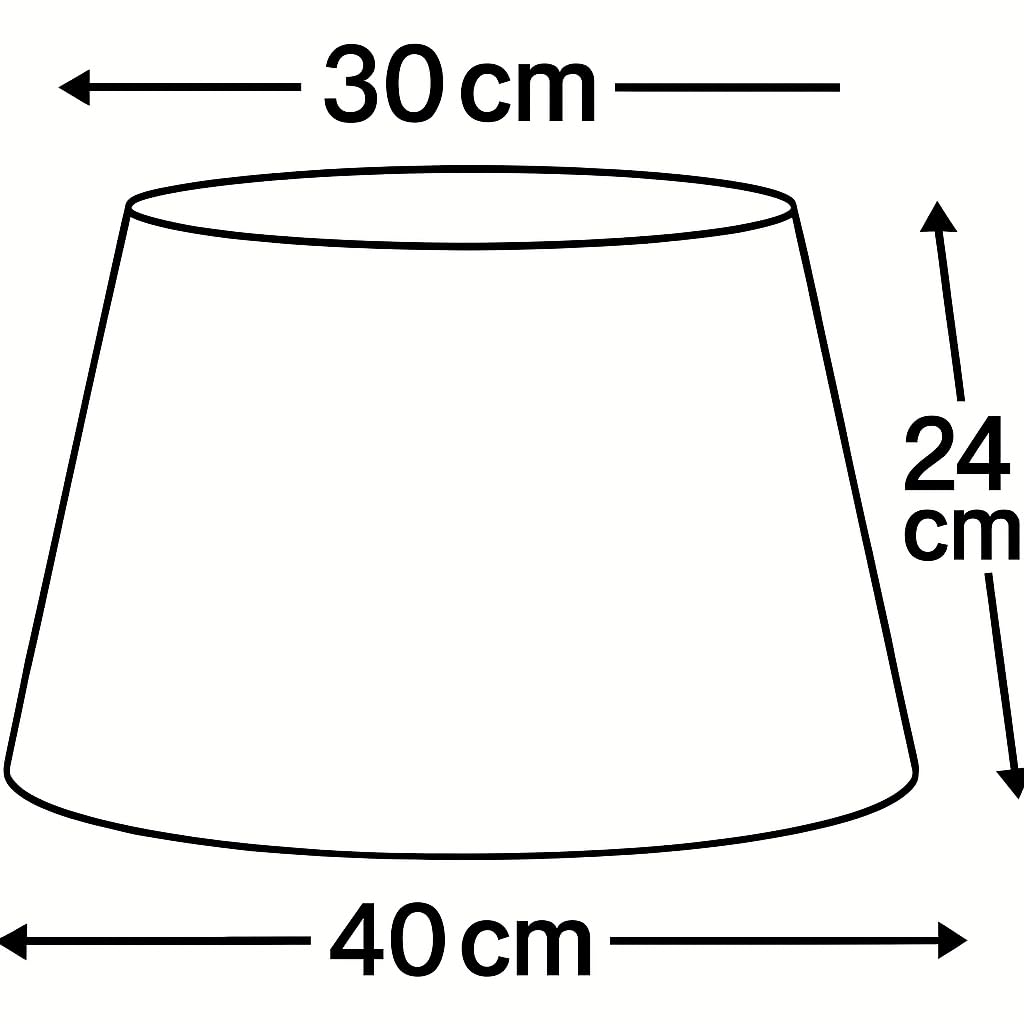 Paralume Cono 40cm In Cotone E PVC - Fatto A Mano Per Lampade Tavolo/Piantana, Colore Avorio - Foto 6