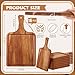 Tanlade 16 Pcs Acacia Wood Cutting Board with Handle Chopping Boards Decorative Charcuterie Platter Pizza Bread Cheese Fruit Serving Tray for Kitchen Counter Table Christmas Decorate(14 x 8 Inch)