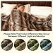 Giantex Faux Fur Throw Blanket - 60” x 80” Soft Plush Fuzzy Luxury Faux Fox Fur Blankets, Fluffy Thick Cozy Warm Striped Decor Blanket for Bed Sofa, Gift for Women Men, 780GSM (Brown Taupe)