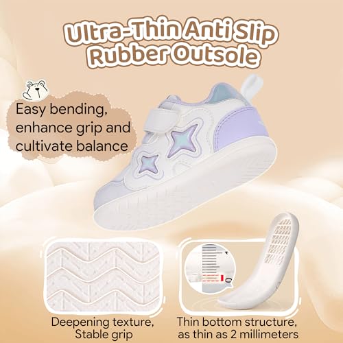 Dr Kong Toddler Baby Shoes Boys Girls Infant Barefoot Sneakers Non Slip Lightweight Comfortable First Walkers 6-24 Months3