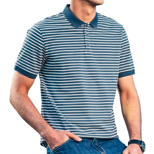 Check out this ZVX Men's Striped Polo Short Sleeve T-Shirt Summer Business Casual Pique Cotton Shirt from Amazon! Check out this ZVX Men's Striped Polo Short Sleeve T-Shirt Summer Business Casual Pique Cotton Shirt from Amazon!