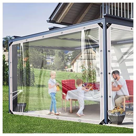 BCBIG Wasserdichte Transparente PVC Plane Mit öSen FüR Garten Und Pavillon,Abdeckplane FüR Pflanzen,Grill,GewäChshaus,Pet Hutch Dach.6 Dicke Glas Transparente ReißFeste Und StrapazierfäHige Plane 2x4m