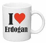 Reifen-Markt I Love Erdogan Keramik Kaffeebecher 330 ml, weiß Teetasse Spülmaschinenfest mikrowellengeeignet Gesc ...