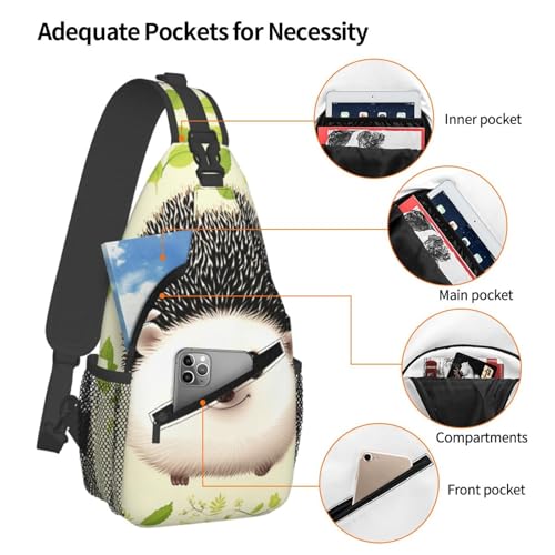 Mochila Cross Chest Sling para Hombre y Mujer Negra miniatura 4