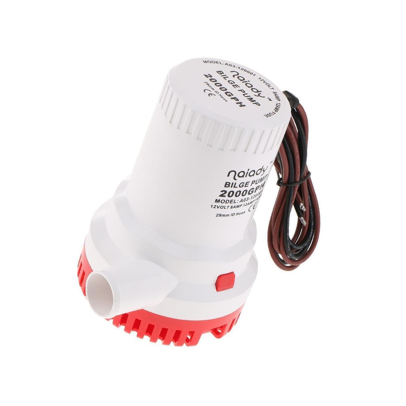 AMSLSIU Reliable 12V 2000GPH Submersible Bilge Pump for Marine Boat Electric RV Rule Kayak