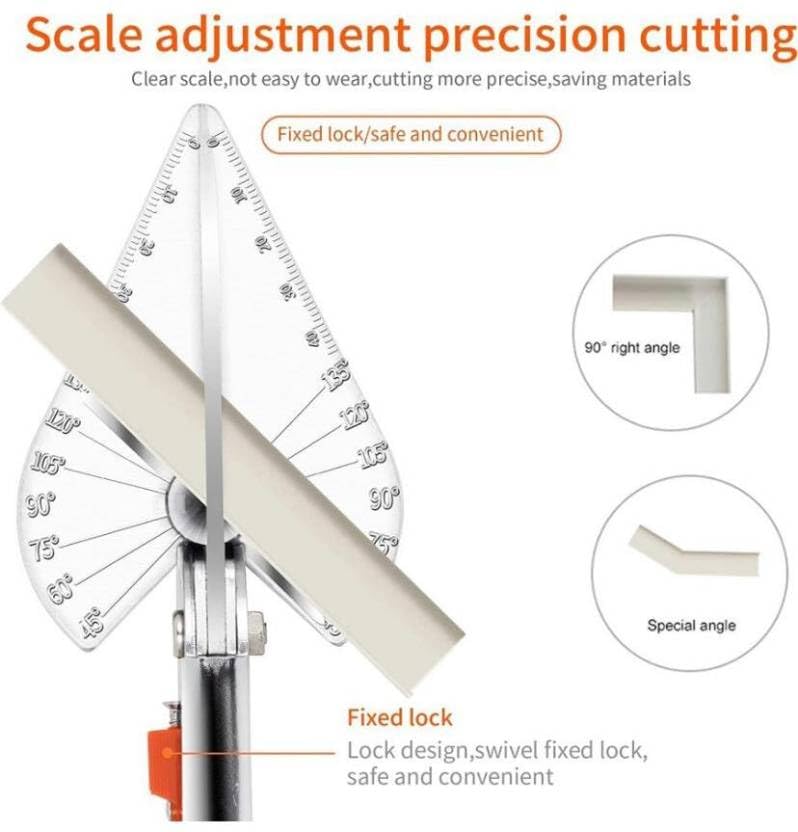 EPITECH MART Cutter Orange Color Tools Multi Angle Groving, Bending Making and (Cutter) Soft Wood, Plastic, PVC Hand Tools 45 Degree to 120 Degree (Handle Color - Vary), 2
