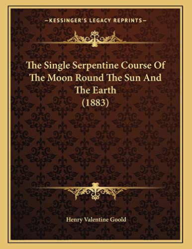 The Single Serpentine Course Of The Moon Round The Sun And The Earth (1883)