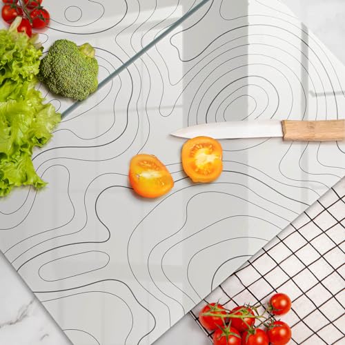 Planche à découper 2x30x52cm Wallfluent cuisson résistance art ligne - 5