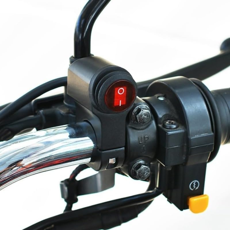 Interruptor de motocicleta modificado en aluminio contra lluvia 7