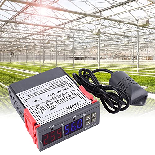 STC-3028 Digital Display Temperature and Humidity Controller Meter with Integrated Sensors(24V)