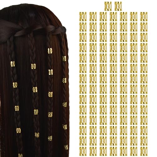 100 piezas de pinzas para cabello trenzado metal dorado miniatura 1
