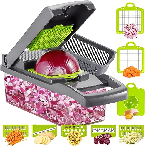 Ourokhome Vegetable Chopper Slicer Dicer - 12-in-1...