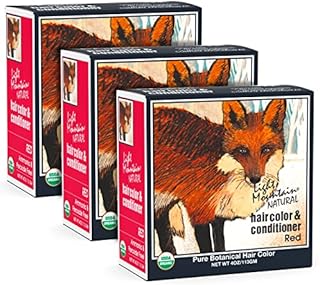 Light Mountain Natural Hair Color & Conditioner, Red, 100% Natural Henna, Pure Organic Henna Powder, Light Mountain Henna Hair Color, Plant Based Vegan Semi Permanent Hair Color, Pack of 3 - 4 Oz Ea