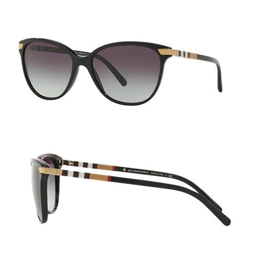 BURBERRY BE4216 Óculos de sol em forma de olho de gato com kit de óculos - Óculos de sol com ajuste de ponte alta - Óculos de sol femininos de designer