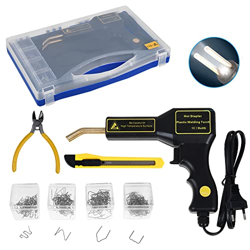 Soudage Plastique, Auto/Moto Pare-chocs Reparation Souder Machine Kit + 200 PCS agrafeuse Chaud, 220V Fiche UE Cover