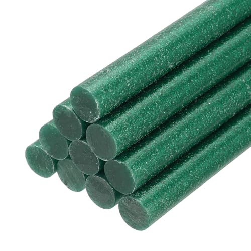 PATIKIL Hot Glue Sticks for Glue Gun, 10 Pcs Colored Hot Melt Adhesive Bulk Sticks for DIY Craft Projects Art Decoration Home Repairs, Dark Green (11mm x 200mm)