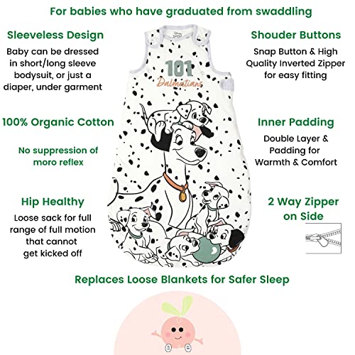 Image of Pure Cotton Baby Sleeping Sack Bag, Baby Sleeping Pod, Inverted Zipper, Snap Buttons, Inner Padding Filling
