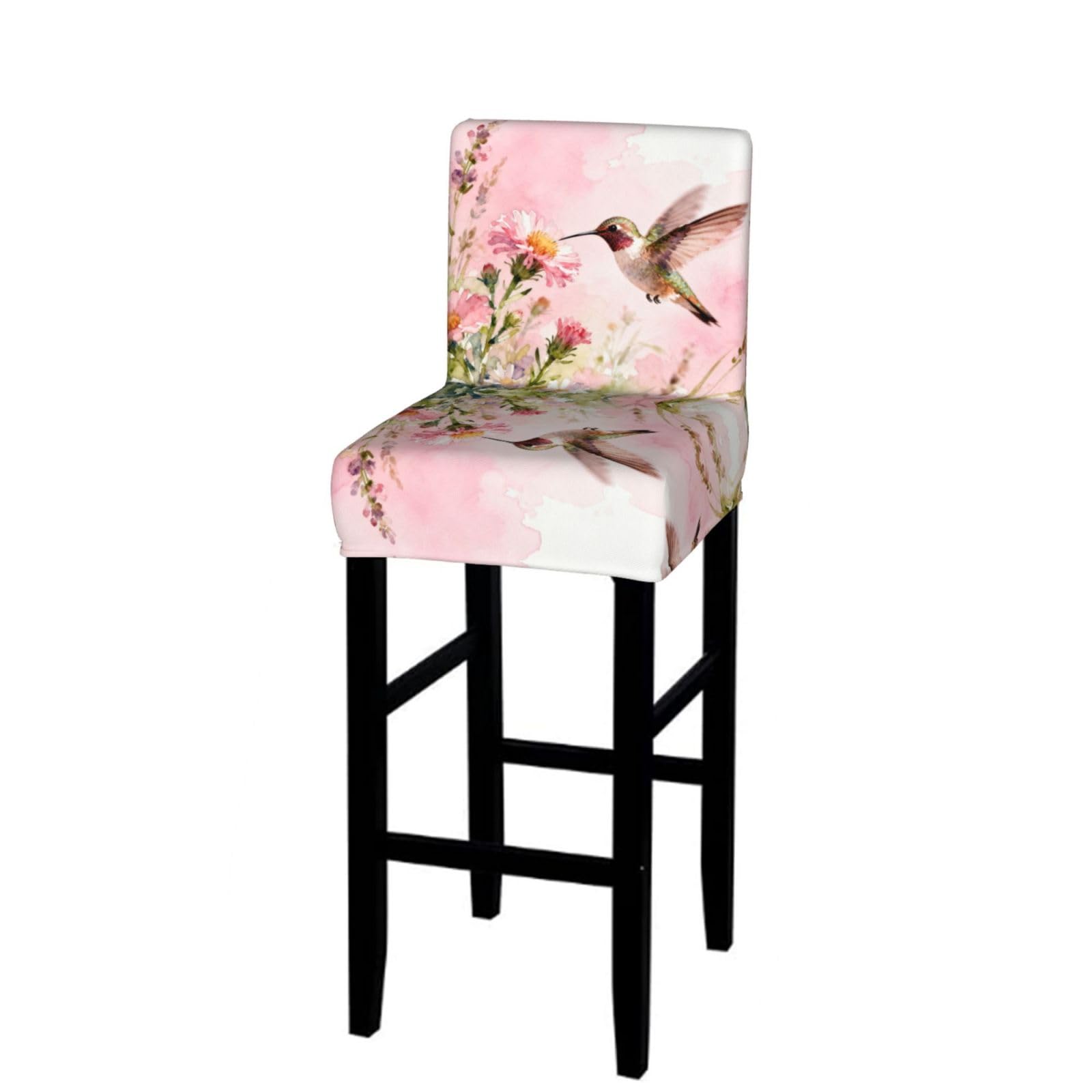 SXZVVBN Hummingbird Stretch Bar Stool Covers Dining Seat
