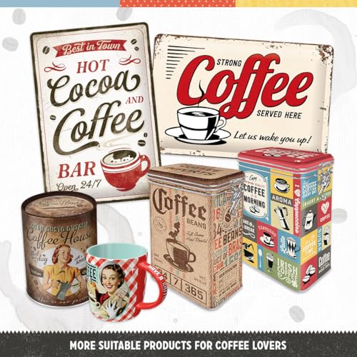 Nostalgic-Art Retro Kaffeedose, 1,3 l, Espresso Yourself – Geschenk-Idee für Nostalgie-Fans, Blech-Dose mit Aromadeckel, Vintage Design