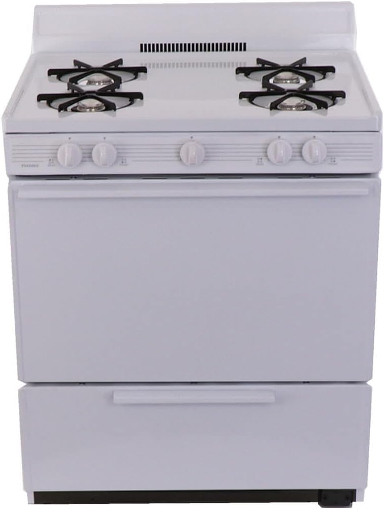 Premier BFK100OP 30" White Gas Open Burner Range