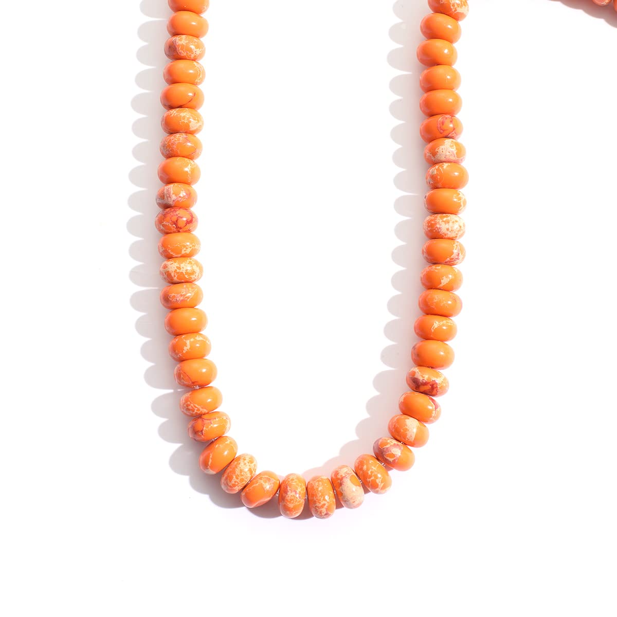 Rondelle Natursteinperlen Aus Rotem Jaspis – 5x8 Mm, 39,4 Cm Strang Für Schmuckherstellung