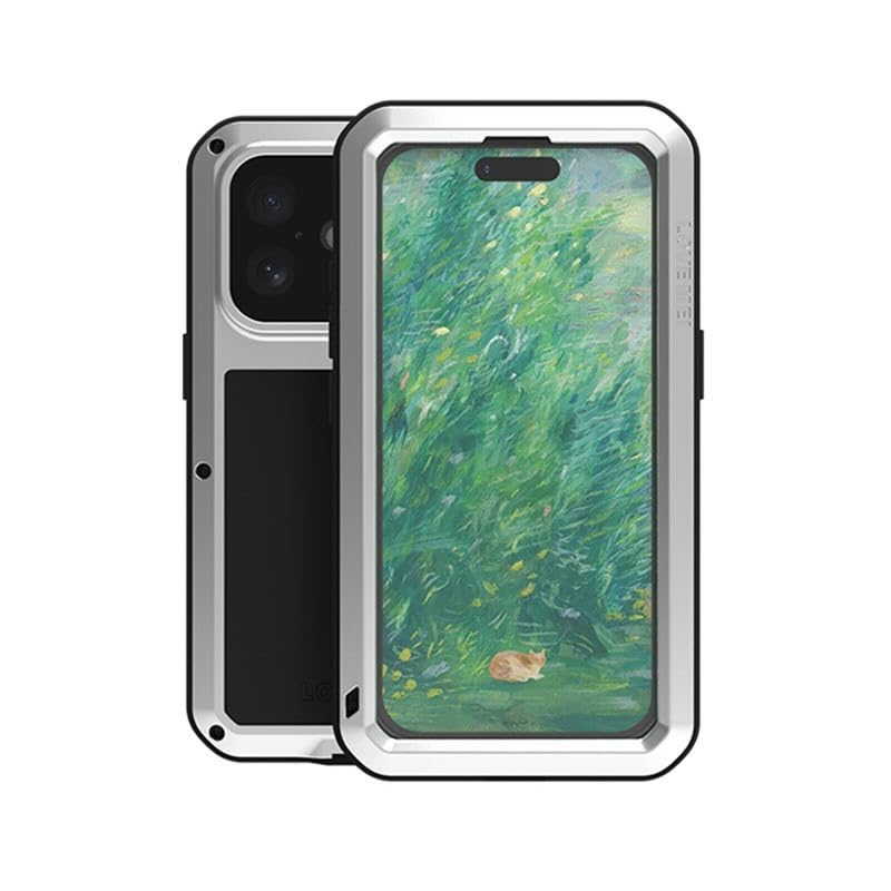 Coque iPhone 16 étanche LOVE MEI gris militaire pour le sport outdoor
