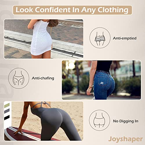 Joyshaper Slip Shorts For Under Dresses Women Seamless Boyshort Panties Anti Chafing Thigh Bands Underwear #3 White-Lace Medium #TOP3