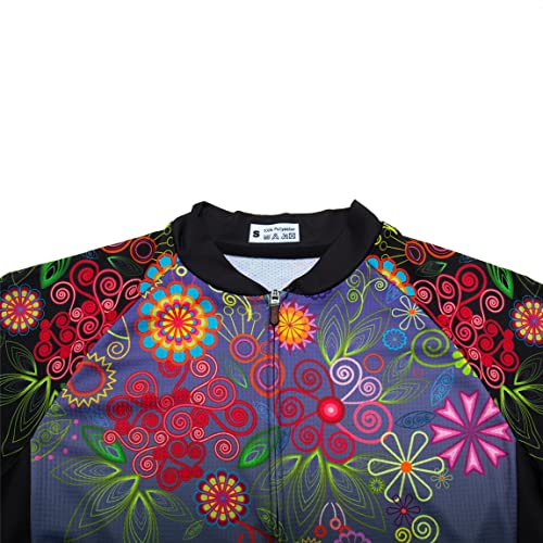 Hotlion Camisa de ciclismo feminina de manga comprida para ciclismo CU1, Cu0042, P