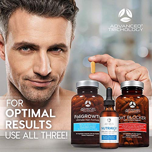 FoliGROWTH Ultimate Hair Nutraceutical – Get Thicker Hair, Reverse Diffuse Thinning Guaranteed - Gluten Free, Vegetarian, 3rd Party Tested - High Potency Biotin, Hair Loss Supplement, Hair and Nails