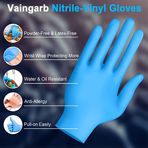 WTS PPE SUPPLIES NitrileVinyl Blend Exam Gloves 1000 Pack, Powder Free