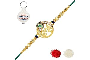 Single Rakhi for Brother with Motivational Keychain