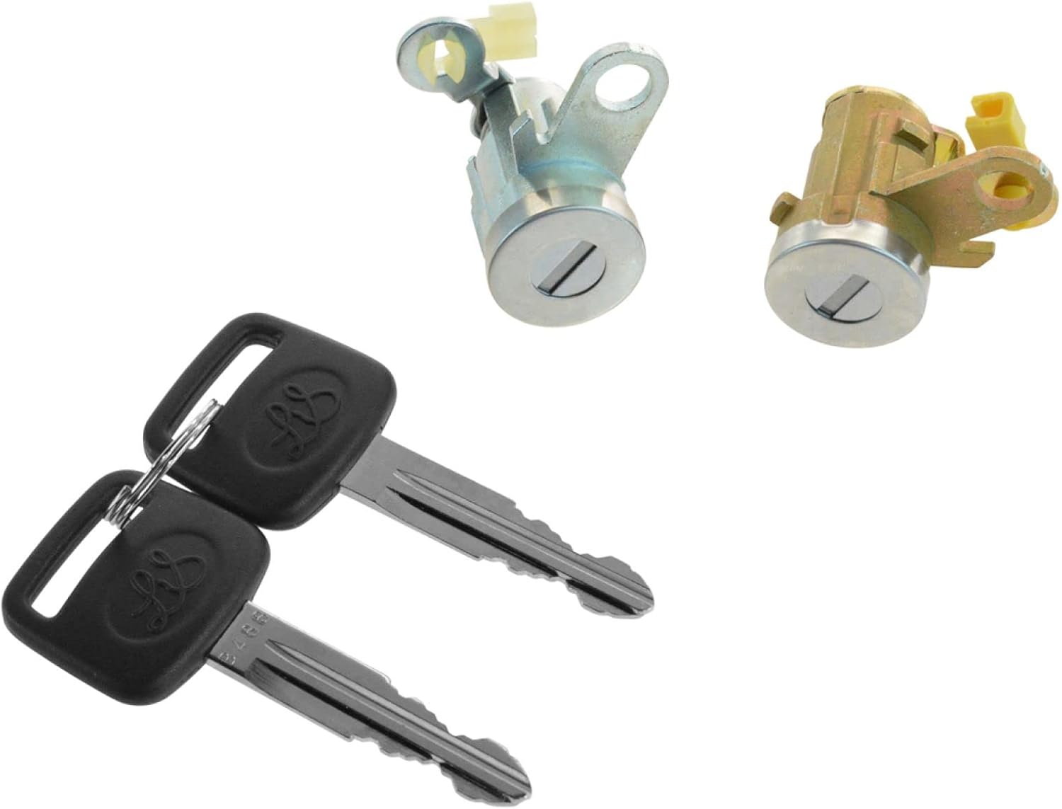 TRQ Door Lock Cylinder Set Kit with Keys Front Pair for 1995-2004 Toyota Tacoma