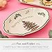 Spode Christmas Tree Oval Festive Tray - 11-Inch Rectangular Earthenware Serving Tray, Holiday Tableware - Seasonal Trays for Entertainment - Dishwasher, Microwave, Oven Safe