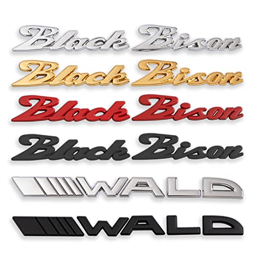 Amazon | 3DメタルWALDブラックバイソンレターカートランクエンブレム