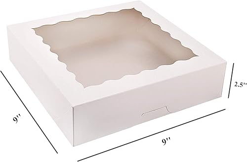 Miniatura 7 de JCHB Cake (paquete de 6 cajas de 10 pulgadas con tablas redondas de 10 pulgadas) con ventana, productos horneados, postres, golosinas, cajas pasteles