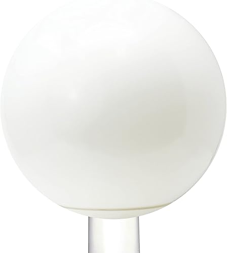 KastLite Combo de globo de poste de luz para exteriores de 12 pulgadas, se adapta a postes de 3 pulgadas, cubierta de lámpara acrílica blanca, clips
