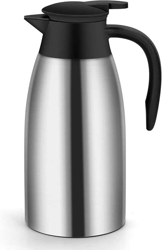 Jarra Térmica De Café De 70 Oz Termo De Café Con Aislamiento,Jarra Termo De Acero Inoxidable,Jarras De Café Con Aislamiento Al Vacío De Doble Pared Para Mantener Caliente,Dispensador De Bebidas Calientes De Agua De Té